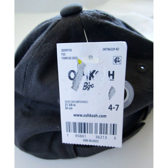 Oshkosh B'Gosh Baseball Ball Outdoor Cap Hat Adjustable - New with Tag Size 4-7 - Picture 6 of 12